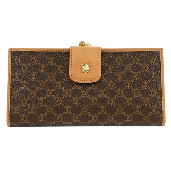 Celine Brown PVC Macadam Wallet - Picture 1 of 8